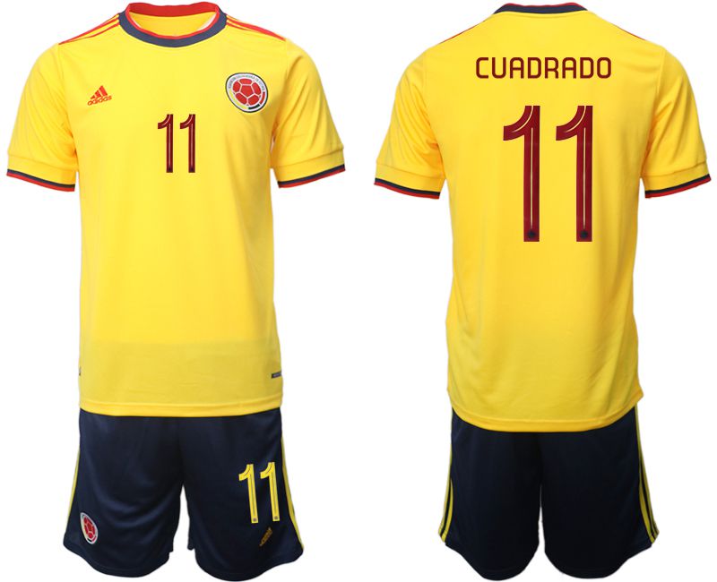 Men 2022 World Cup National Team Colombia home yellow 11 Soccer Jersey